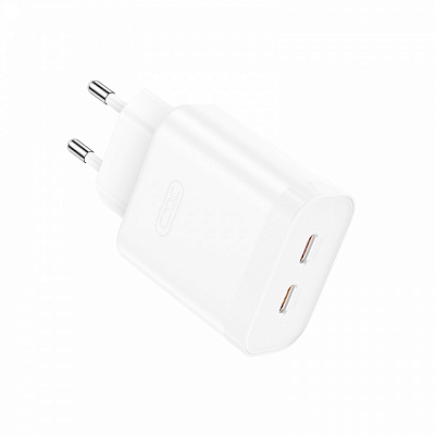 Мережевий зарядний пристрій Xo L105 35W 2хUSB-C White (L105.white)