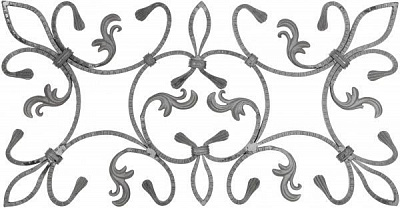 Розетка кованая LUYI ORNAMENTAL Барокко Кардинал 34/04 400x770 мм