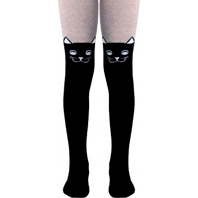 Колготки детские Conte-Kids TIP-TOP 466 р.140-146 черный с серым 