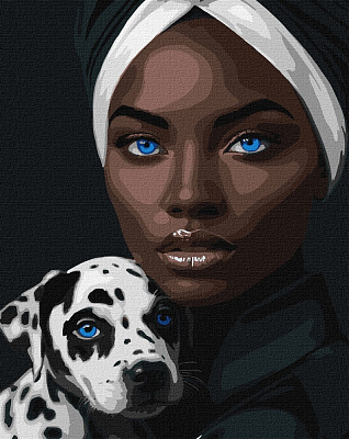 Картина по номерам Голубой взгляд 40х50 см см Ideyka