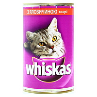 Корм Whiskas з яловичиною в соусі 400 г