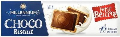 Шоколад Millennium Choco Biscuit молочний з печивом 132 г