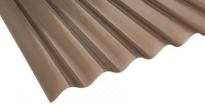 Прозорий лист ПВХ Brett Martin 76/18 2x0,9м x 0,7мм хвиля бронзовий