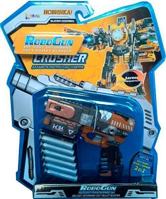 Ігровий набір Devik K04 RoboGun 2 в 1 Crusher + 6 м'яких куль 3414408