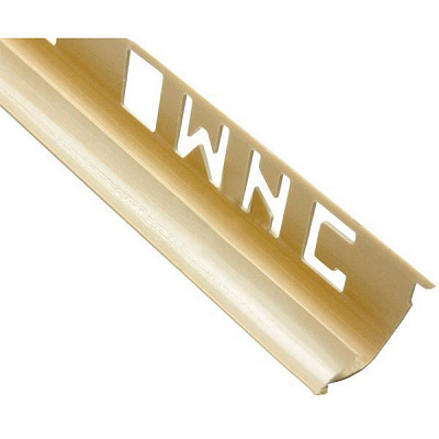 Уголок для плитки ОМиС внутренний ПВХ 9 мм 2,5м мрамор оникс бежевый 