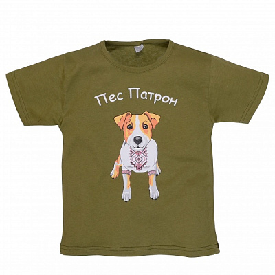 Футболка для мальчиков Татошка р.110 хаки 0601301пат 