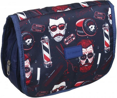 Косметичка Bagland Тревел Barber темно-синий с красным 