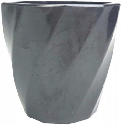 Кашпо Оранжерея Хвиля фігурний 0,3 л граніт сірий