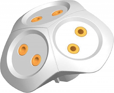 Трійник Neomax без заземлення 3 гн. білий NX1018