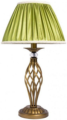 Настольная лампа Altalusse 1x40 Вт E14 античное золото/зеленый INL-6121T-01 Golden 