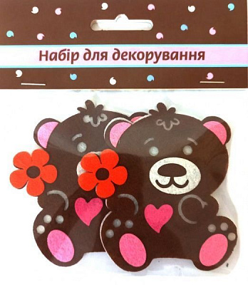 Декор из фетра Мишка 2 шт. Аплі-Краплі