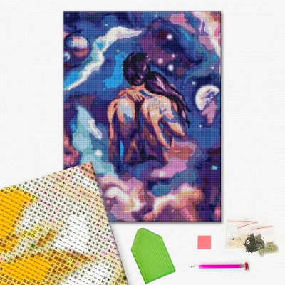 Алмазная мозаика Космическая романтика 40х50 см Brushme 