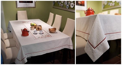 Скатертина «Фрукти» 406-17/00 140x240 см лляний