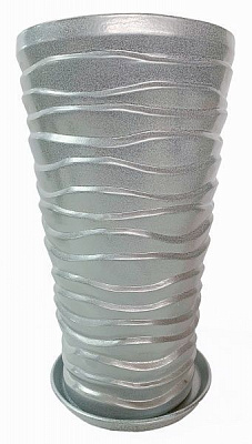 Горшок Пальма светлое серебро 29 л серебряный 