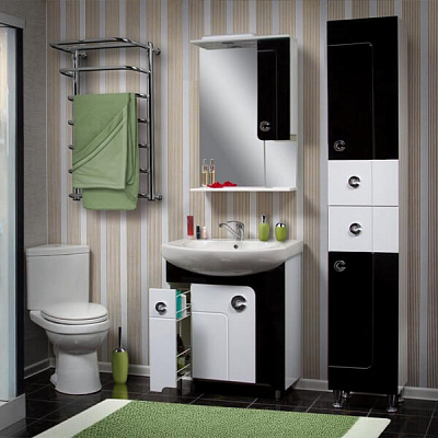 Тумба напольная Сансервіс Eliza 60 с умывальником Libra 60 черная