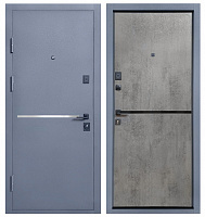 Двері вхідні Міністерство дверей КУ Лінея М бетон темний 2050x960 мм ліві