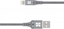 Кабель Promate NerveLink-I USB-Lightning 2.4А 1,2 м серый (nervelink-i.grey) 
