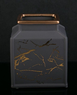 Ваза Marble 15х18 см сіра