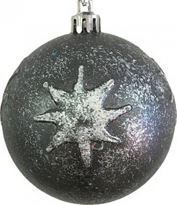 Куля Зірка d80 80 мм срібло/білий 2928