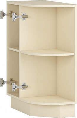 Тумба нижня Грейд кутова радіусна 340x820x560 мм ваніль