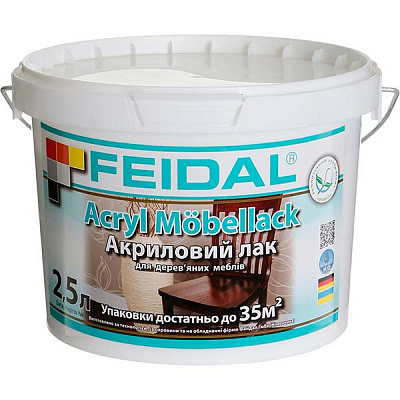 Лак мебельный Acryl Mobellack Feidal глянец 2.5 л прозрачный