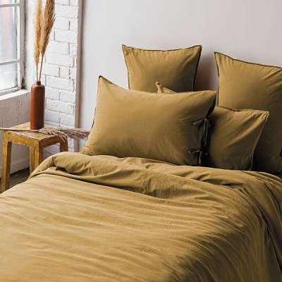 Комплект постільної білизни SAVANNA BROWN гірчичний Issimo