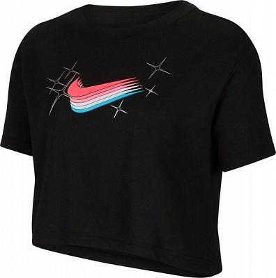 Футболка Nike W NK DRY DB TEE GODDESS 2 CROP CW6713-010 M черный