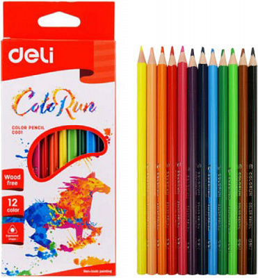 Олівці кольорові Enovation 12 кольорів EC113-12 Deli
