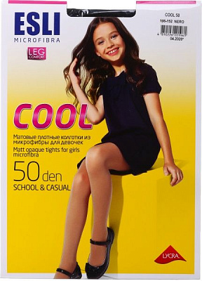 Колготки для дівчаток ESLI Cool 50 р.146-152 чорний