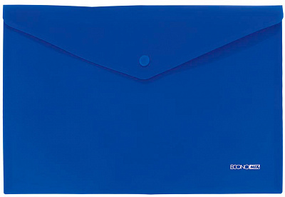 Папка-конверт А4 на кнопці Economix синя Economix E31305-52