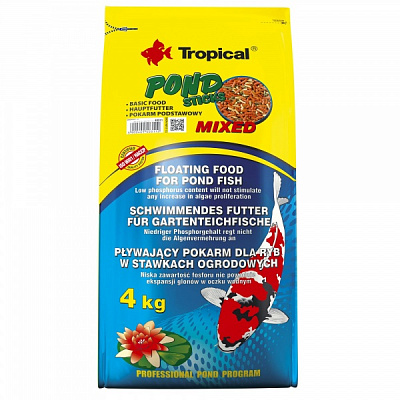 Корм Tropical pond sticks в виде хлопьев 4 кг
