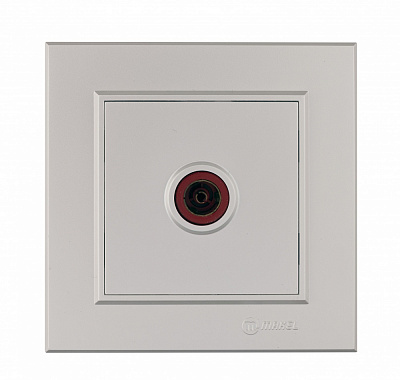 Розетка TV прохідна Makel Karea IP20 перлина 56100007