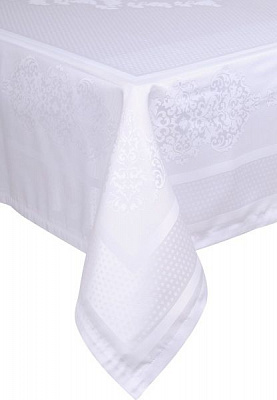 Скатерть Caramel 160x300 см белый Karna 