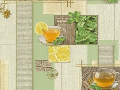 Обои виниловые на бумажной основе Славянские обои Expromt Чай 5757-06 0,53x10,05 м