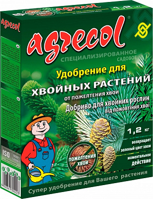 Добриво мінеральне Agrecol для хвойних від пожовтіння 0-0-6 1,2 кг