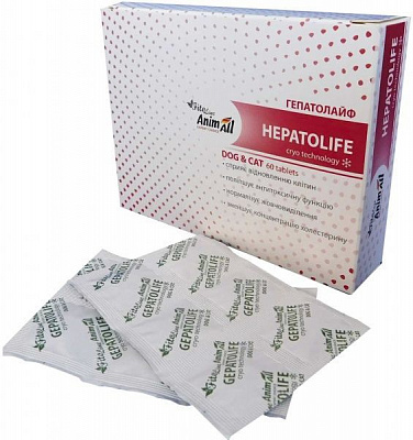 Таблетки для кошек и собак AnimAll FitoLine Гепатолайф 60 шт.