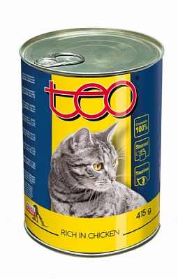 Консерва для кошек ТЕО с курицей 415 г