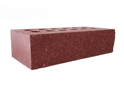 Кирпич гиперпрессованный Литос колотый пустотелый красный