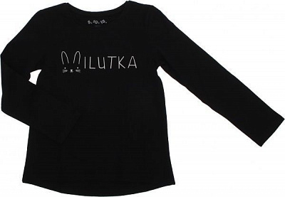 Футболка с длинным рукавом 5.10.15. для девочки 3H3923 р.98 черный 