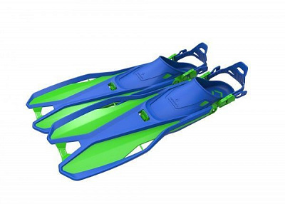 Ласты TECNOPRO F6 C TRAVEL KIDS 413684-900545 р. 30-32 синий с салатовым