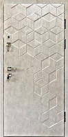Дверь входная Мавіс Ромб + 3Д серый бетон + ночник 2030x960мм левая