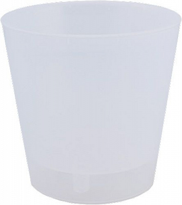 Вазон пластиковый Алеана Деко 13х12,5 см круглый 1л прозрачный (114038) 