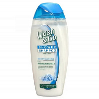 Шампунь-гель Wash&Go 2 в 1 Свіжість і бадьорість в водяною м’ятою 250 мл