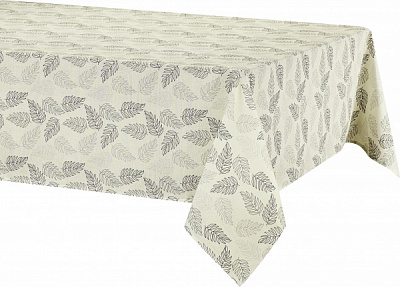 Скатерть Leaf 140x220 см песочный с рисунком Luna 