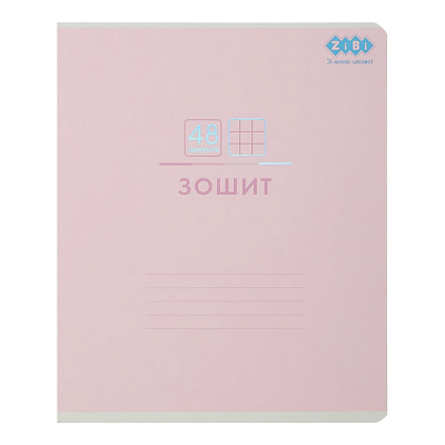 Тетрадь школьная PASTEL 48 лист. клетка розовая KIDS LINE ZiBi