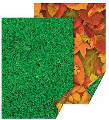 Папір з малюнком двосторонній Трава/Листя 50х70 см 300г/м2 Heyda