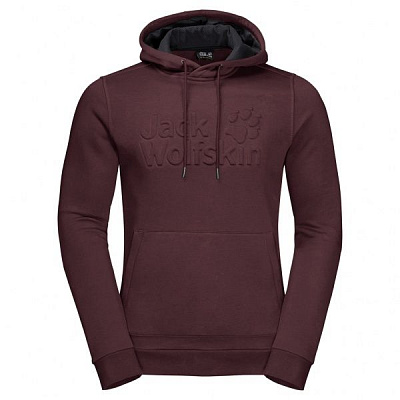 Джемпер Jack Wolfskin WINTER LOGO HOODY M 1708021-2201 р. M бордовий