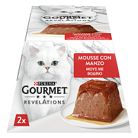 Корм вологий для котів Gourmet by Purina Revelations з яловичиною 2 x 57 г