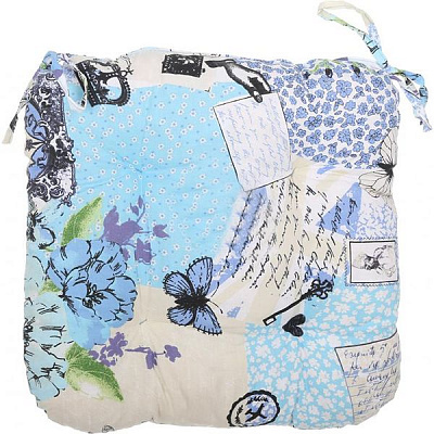 Подушка стеганая Soft 38х38х8 см синий