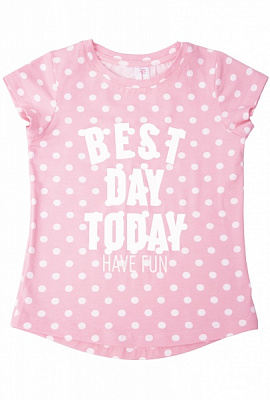 Футболка для девочки Roksana №0021/16196 р.100 розовый с белым 